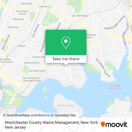 Mapa de Westchester County Waste Management