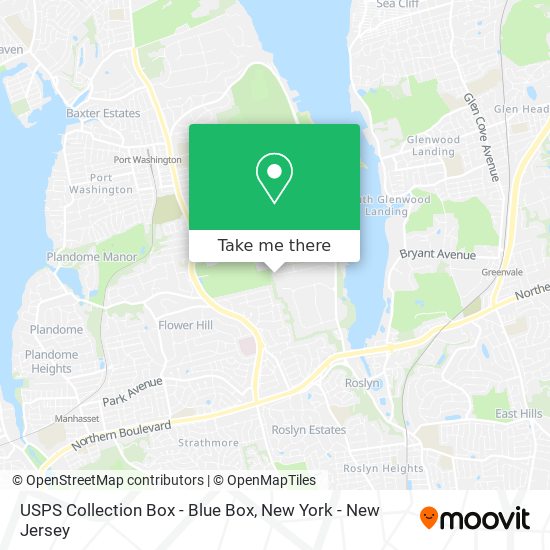 USPS Collection Box - Blue Box map