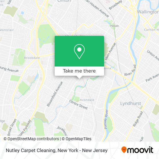 Nutley Carpet Cleaning map