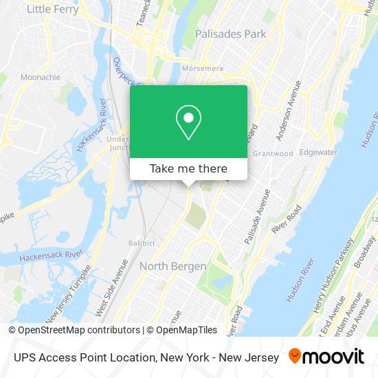 UPS Access Point Location map