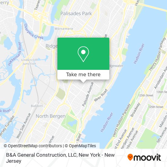 Mapa de B&A General Construction, LLC