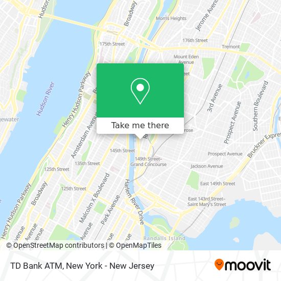 TD Bank ATM map