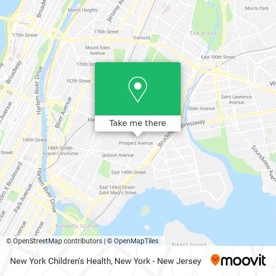 New York Children's Health map