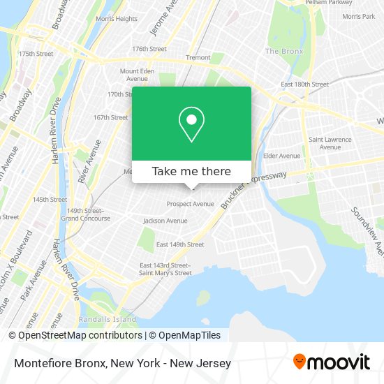 Montefiore Bronx map