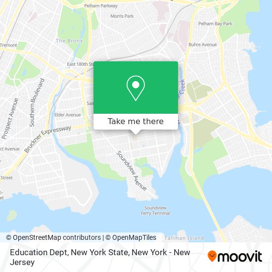 Mapa de Education Dept, New York State