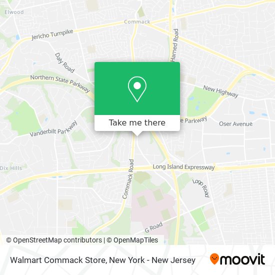 Mapa de Walmart Commack Store