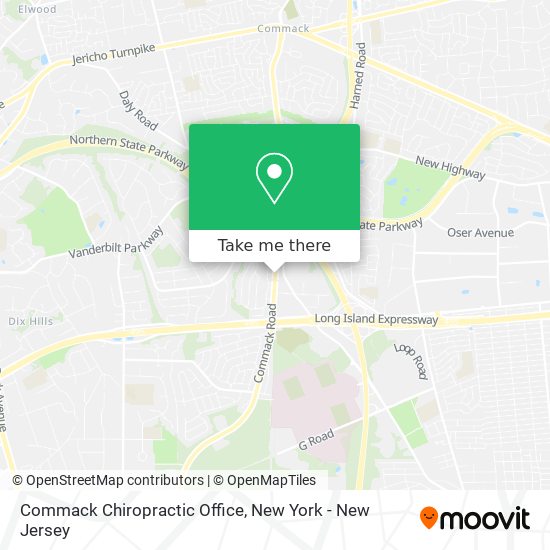 Commack Chiropractic Office map