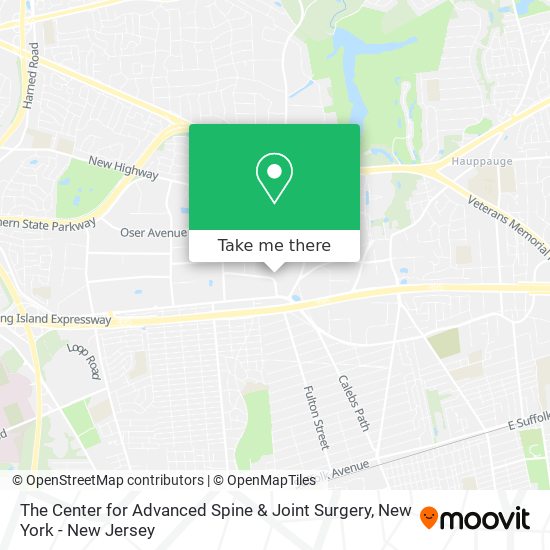 The Center for Advanced Spine & Joint Surgery map