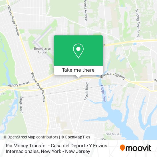 Mapa de Ria Money Transfer - Casa del Deporte Y Envios Internacionales