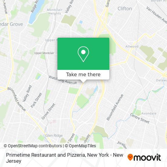 Primetime Restaurant and Pizzeria map