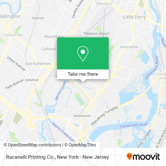 Racanelli Printing Co. map