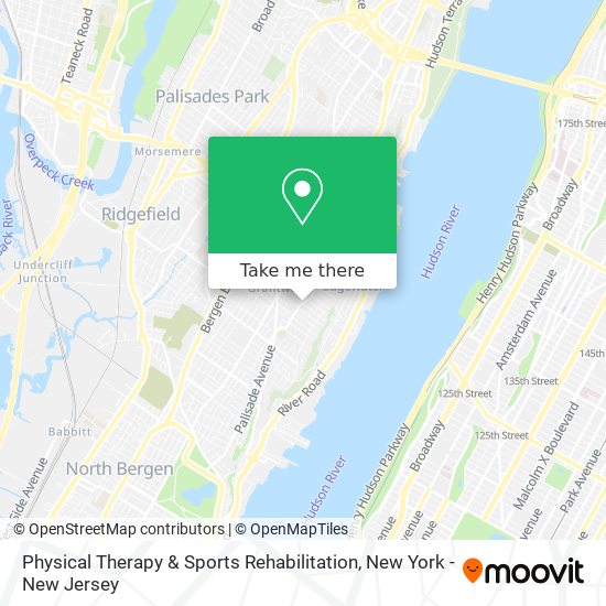 Physical Therapy & Sports Rehabilitation map