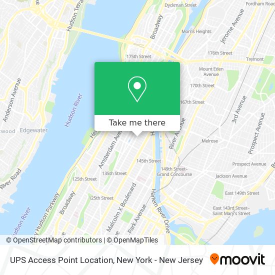 UPS Access Point Location map