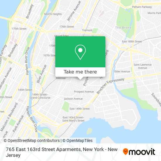 765 East 163rd Street Aparments map