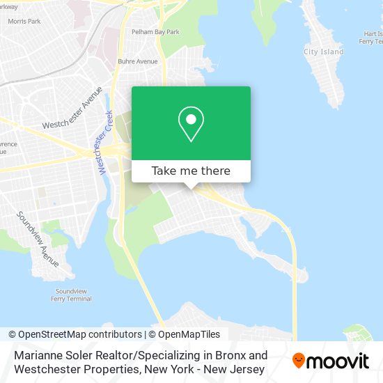 Mapa de Marianne Soler Realtor / Specializing in Bronx and Westchester Properties