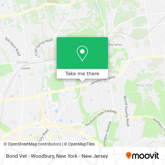 Mapa de Bond Vet - Woodbury