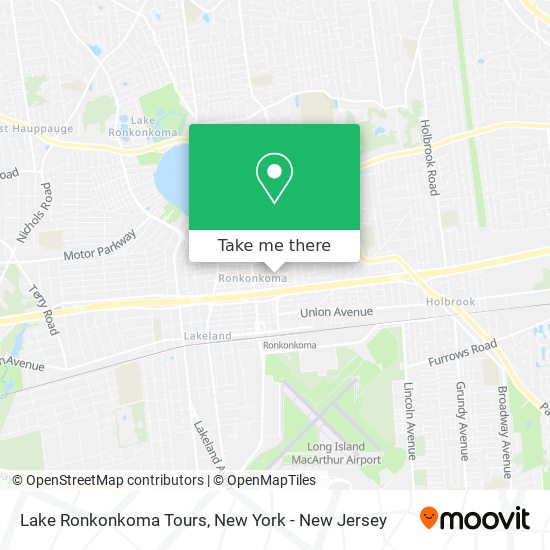 Mapa de Lake Ronkonkoma Tours