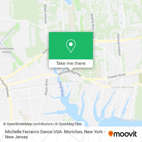 Michelle Ferraro's Dance USA- Moriches map