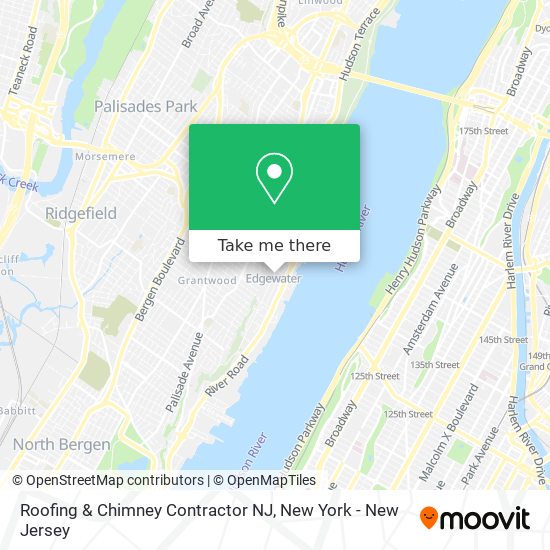 Mapa de Roofing & Chimney Contractor NJ