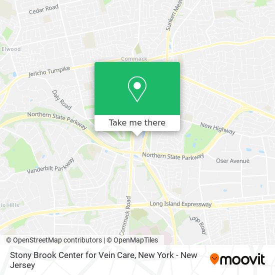 Stony Brook Center for Vein Care map