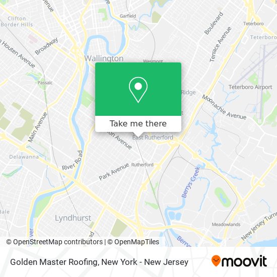 Golden Master Roofing map