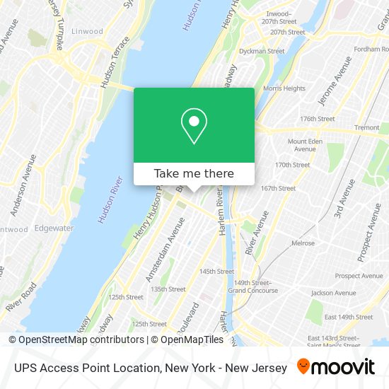 UPS Access Point Location map