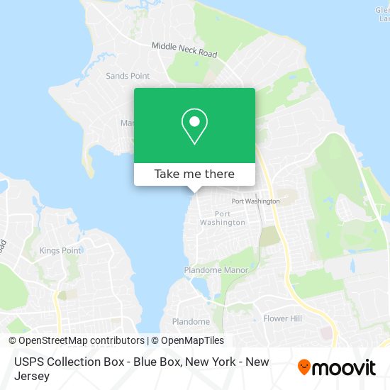 Mapa de USPS Collection Box - Blue Box