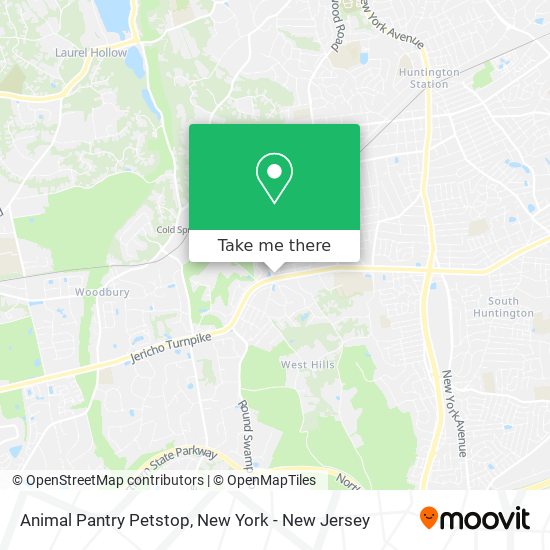 Mapa de Animal Pantry Petstop