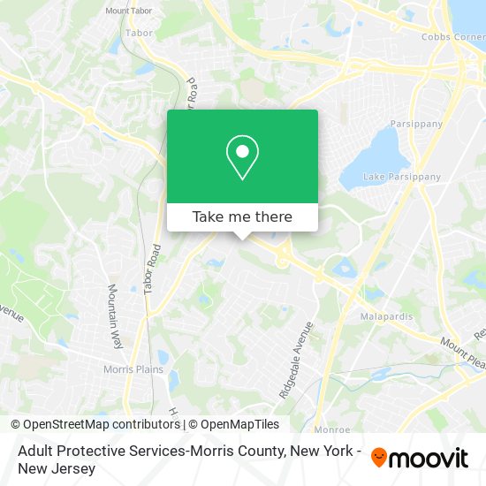 Adult Protective Services-Morris County map