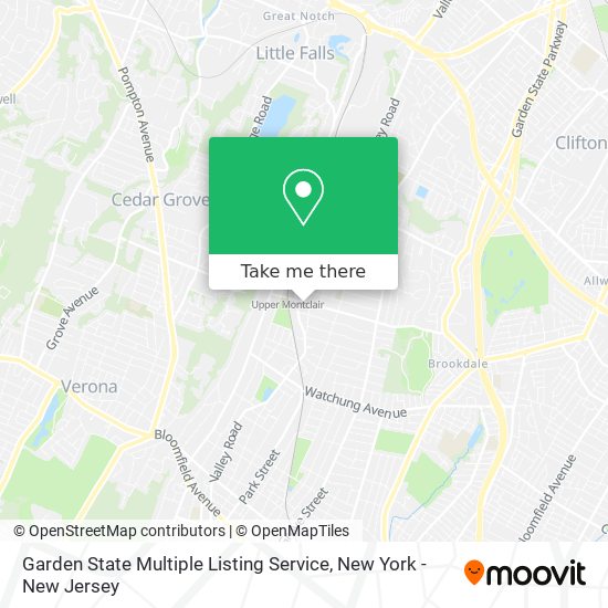 Mapa de Garden State Multiple Listing Service