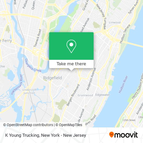 K Young Trucking map