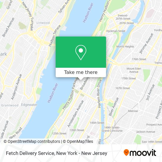 Fetch Delivery Service map