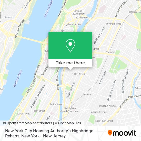 Mapa de New York City Housing Authority's Highbridge Rehabs