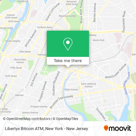 Mapa de Libertyx Bitcoin ATM