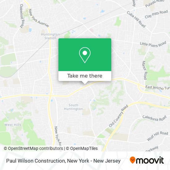 Paul Wilson Construction map