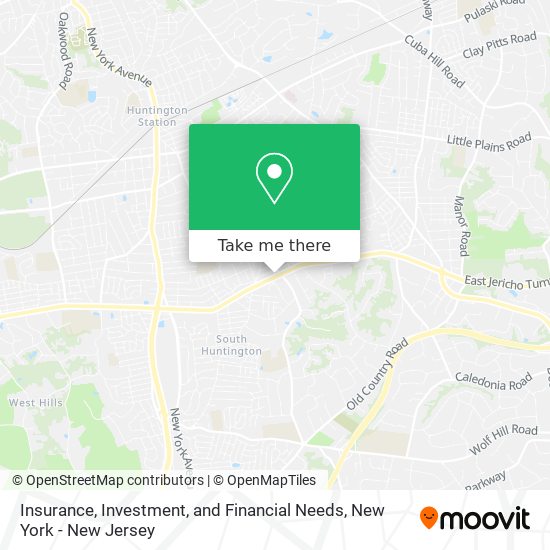 Insurance, Investment, and Financial Needs map