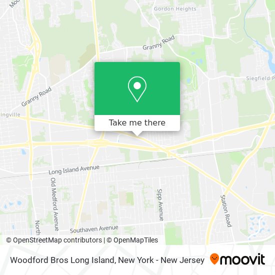 Woodford Bros Long Island map