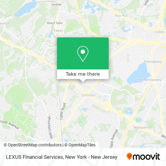 Mapa de LEXUS Financial Services