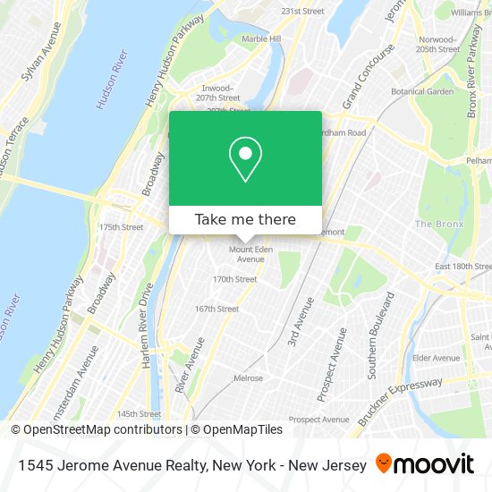 1545 Jerome Avenue Realty map