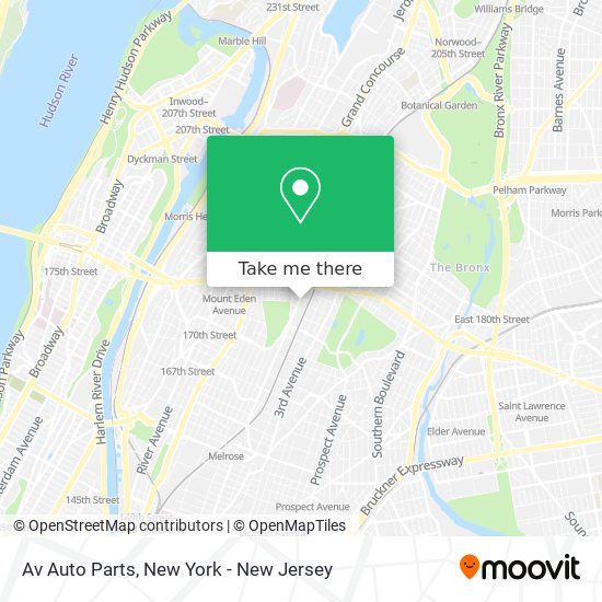 Av Auto Parts map