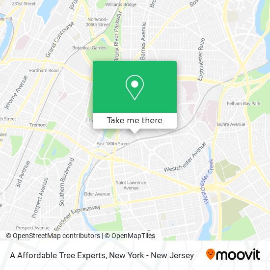 A Affordable Tree Experts map