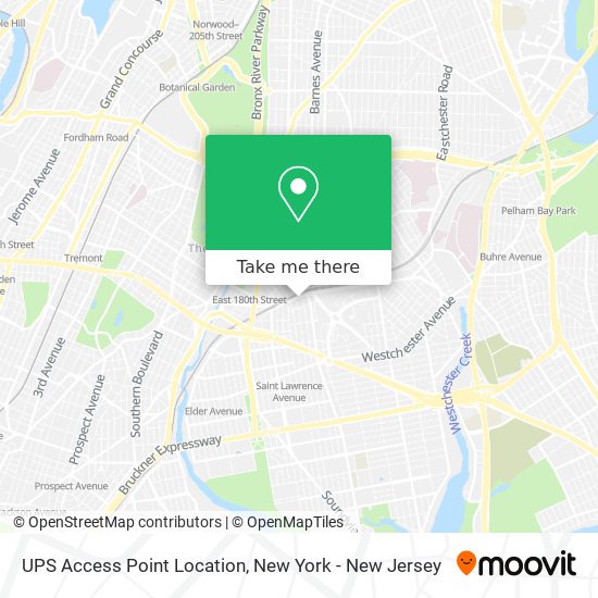 UPS Access Point Location map