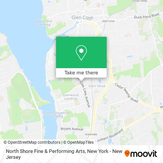 North Shore Fine & Performing Arts map