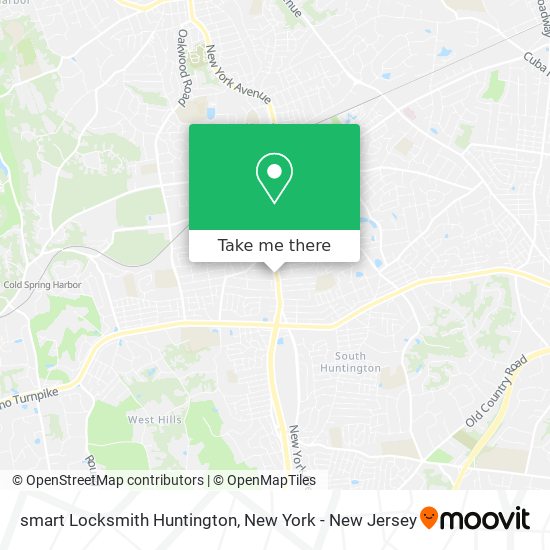 smart Locksmith Huntington map