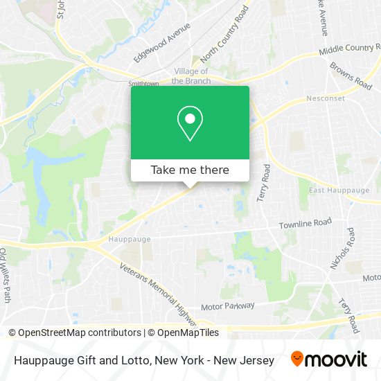 Hauppauge Gift and Lotto map