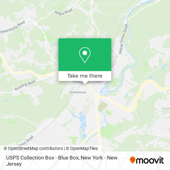 Mapa de USPS Collection Box - Blue Box