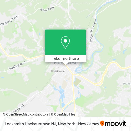 Mapa de Locksmith Hackettstown NJ