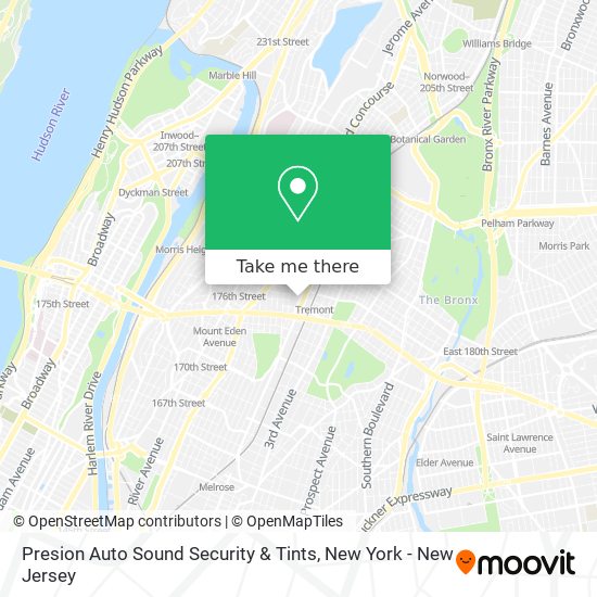 Presion Auto Sound Security & Tints map