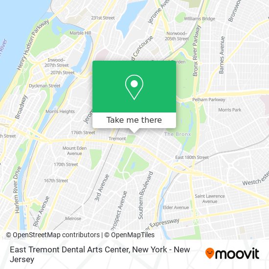 Mapa de East Tremont Dental Arts Center