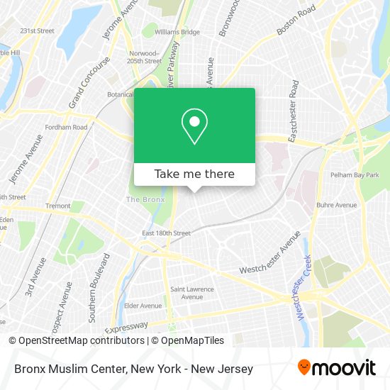 Bronx Muslim Center map